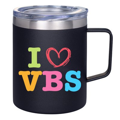 I Love Vbs I Heart Vacation Bible School Crew Bible Study 12oz Stainless Steel Coffee Mug