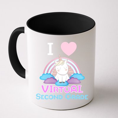 I Love Virtual Second Grade Cute Unicorn Home School Gift Mug