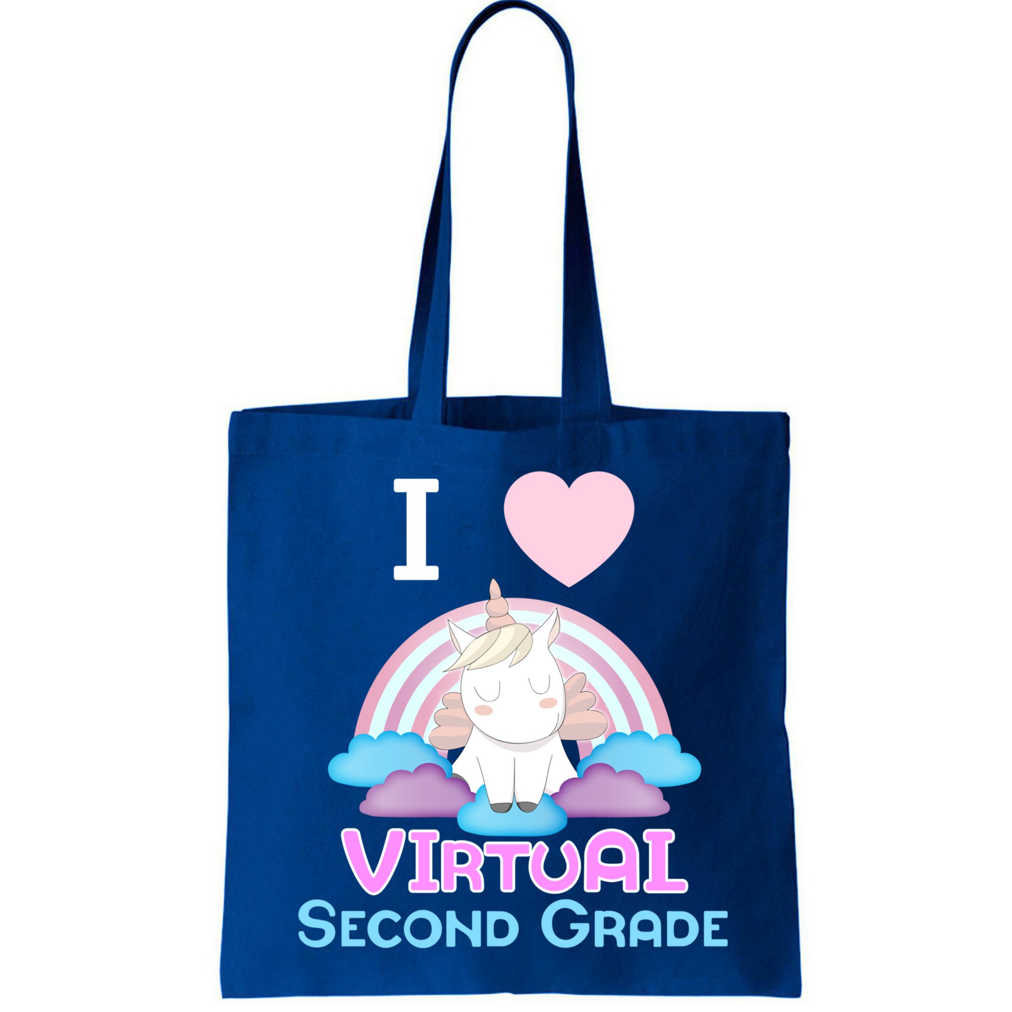 I Love Virtual Second Grade Cute Unicorn Home School Gift Bag