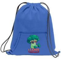 I Love Vegetables Healthy Vegetarian Protein From Plants Gift Sweatshirt Cinch Pack Bag