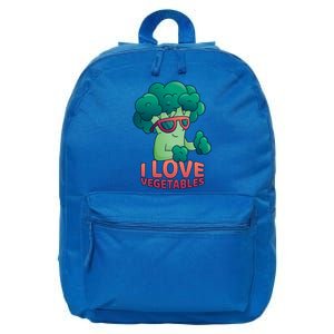 I Love Vegetables Healthy Vegetarian Protein From Plants Gift 16 in Basic Backpack