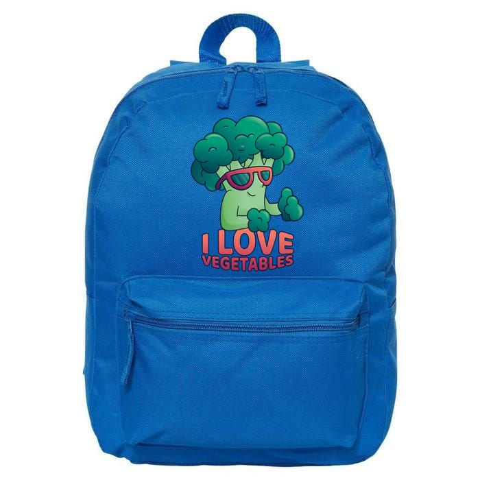 I Love Vegetables Healthy Vegetarian Protein From Plants Gift 16 in Basic Backpack