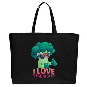 I Love Vegetables Healthy Vegetarian Protein From Plants Gift Cotton Canvas Jumbo Tote