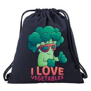 I Love Vegetables Healthy Vegetarian Protein From Plants Gift Drawstring Bag