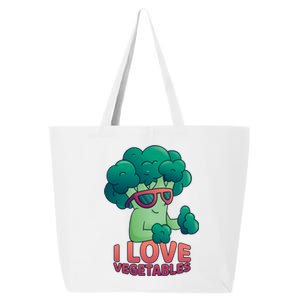 I Love Vegetables Healthy Vegetarian Protein From Plants Gift 25L Jumbo Tote