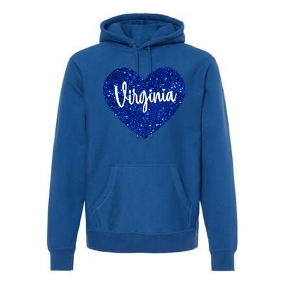 I Love Virginia Usa Heart Gift Premium Hoodie