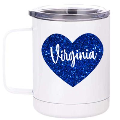 I Love Virginia Usa Heart Gift 12 oz Stainless Steel Tumbler Cup