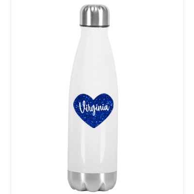 I Love Virginia Usa Heart Gift Stainless Steel Insulated Water Bottle