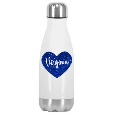 I Love Virginia Usa Heart Gift Stainless Steel Insulated Water Bottle