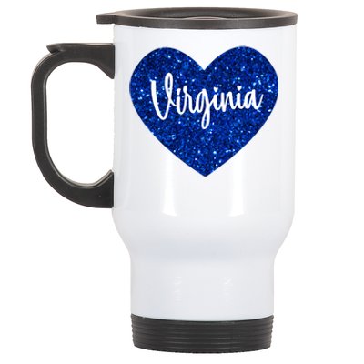 I Love Virginia Usa Heart Gift Stainless Steel Travel Mug