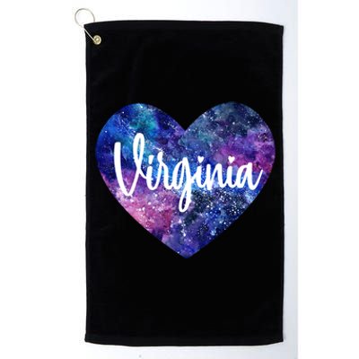 I Love Virginia Usa Gift Platinum Collection Golf Towel