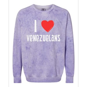 I Love Venezuelans Nationality Venezuela Colorblast Crewneck Sweatshirt