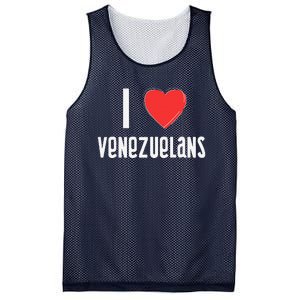 I Love Venezuelans Nationality Venezuela Mesh Reversible Basketball Jersey Tank