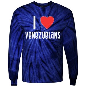 I Love Venezuelans Nationality Venezuela Tie-Dye Long Sleeve Shirt