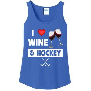 I Love Wine And Hockey Ing Glasses For Party Adults Gift Ladies Essential Tank