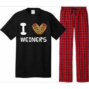 I Love Weiners Hotdogs Frankfurter Wiener Pajama Set