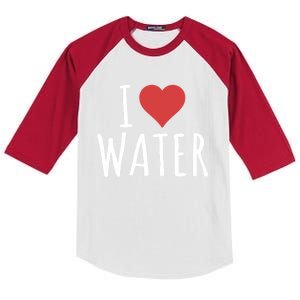 I Love Water Gift Kids Colorblock Raglan Jersey