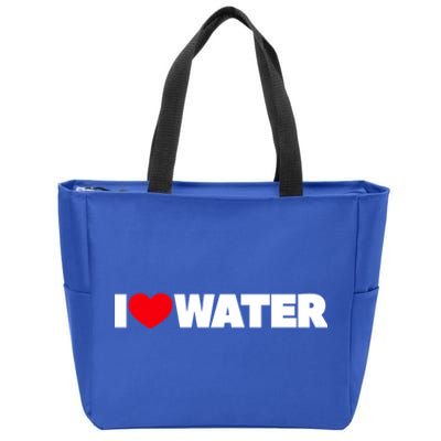 I Love Water Meaningful Gift Zip Tote Bag