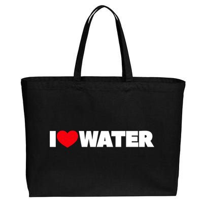 I Love Water Meaningful Gift Cotton Canvas Jumbo Tote