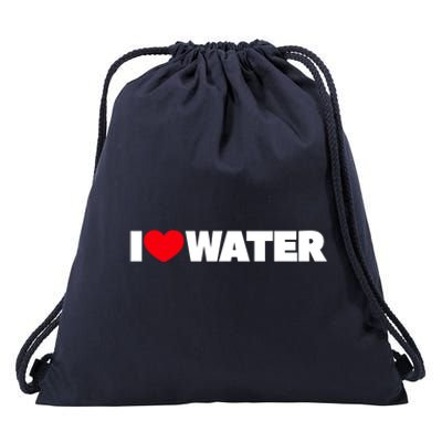 I Love Water Meaningful Gift Drawstring Bag