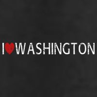 I Love Washington 7 Panel Mesh Trucker Snapback Hat