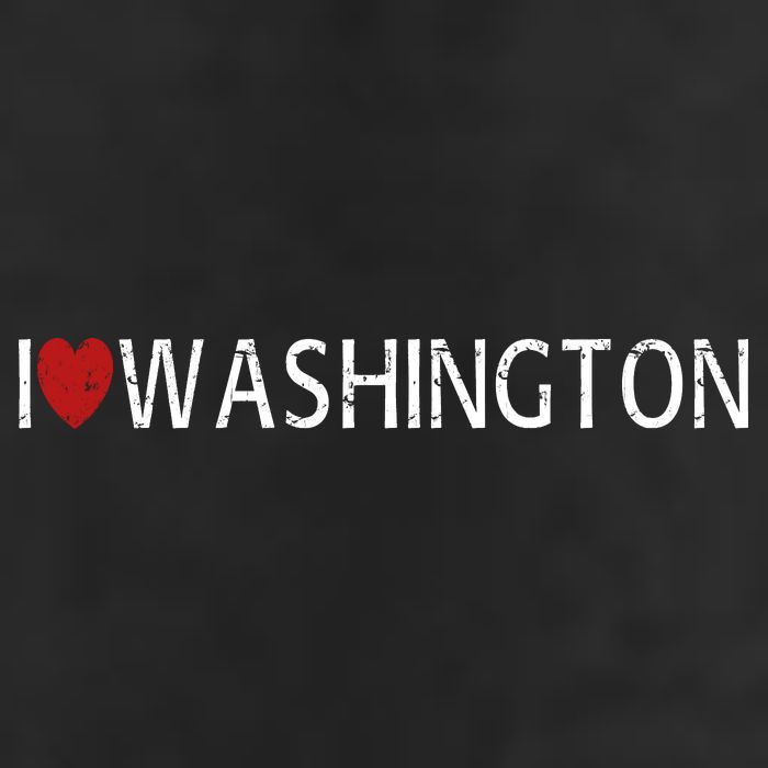 I Love Washington 7 Panel Mesh Trucker Snapback Hat