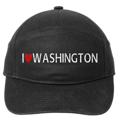 I Love Washington 7-Panel Snapback Hat