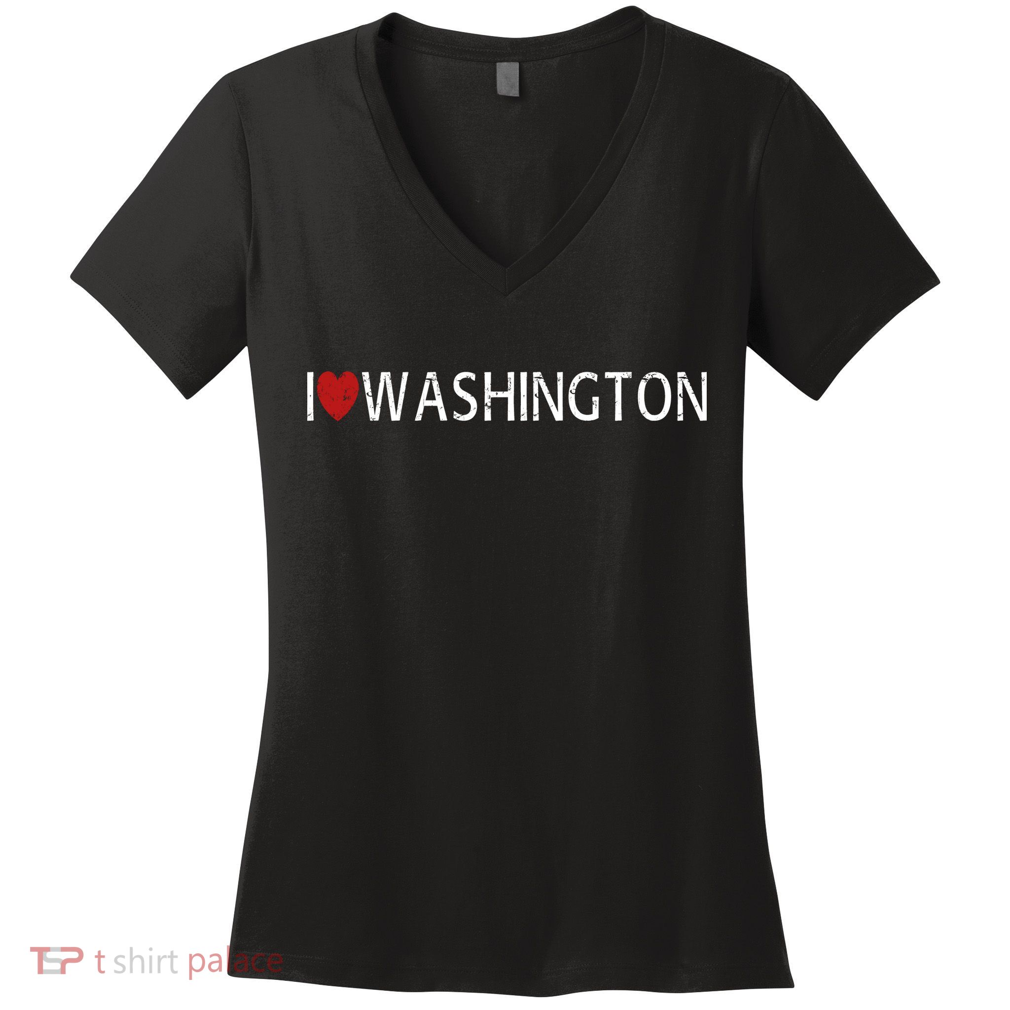 I Love Washington Women's V-Neck T-Shirt