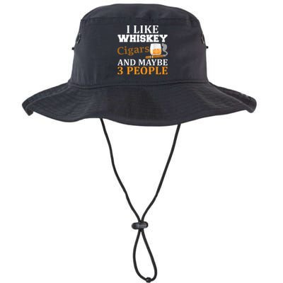 I Like Whiskey And Cigars And Maybe 3 People Bucket Hat
