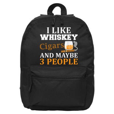 I Like Whiskey And Cigars And Maybe 3 People 16 in Basic Backpack