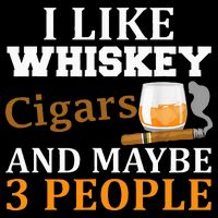 I Like Whiskey And Cigars And Maybe 3 People Youth Performance Sprint T-Shirt