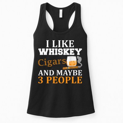 I Like Whiskey And Cigars And Maybe 3 People Womens Tank Top