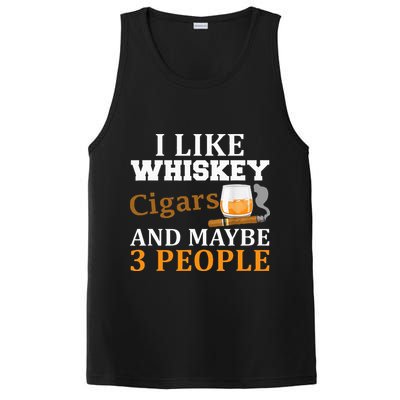I Like Whiskey And Cigars And Maybe 3 People PosiCharge Competitor Tank