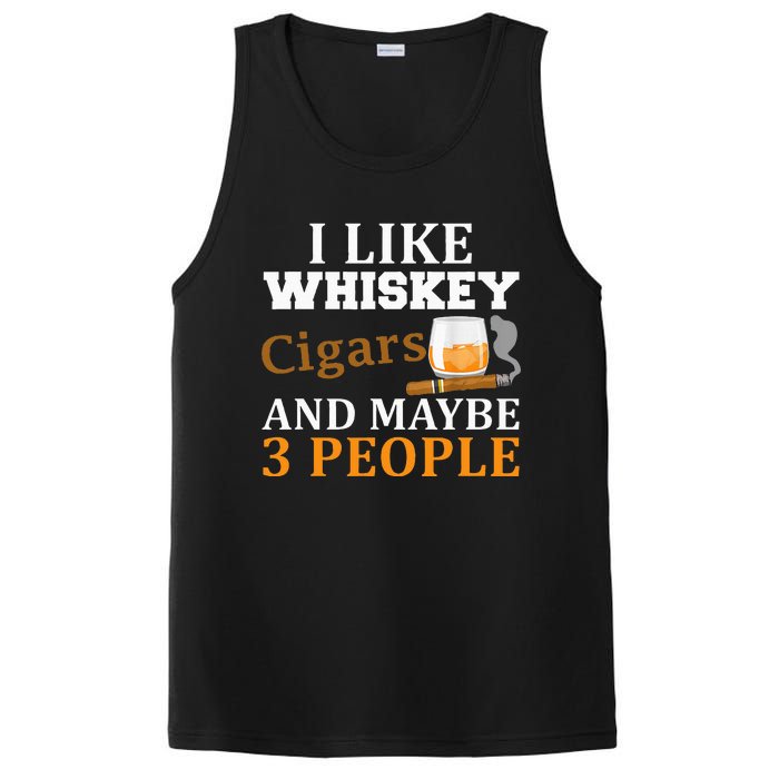 I Like Whiskey And Cigars And Maybe 3 People PosiCharge Competitor Tank