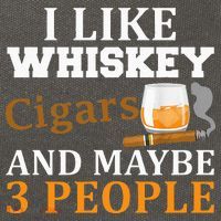 I Like Whiskey And Cigars And Maybe 3 People Cotton Canvas Backpack