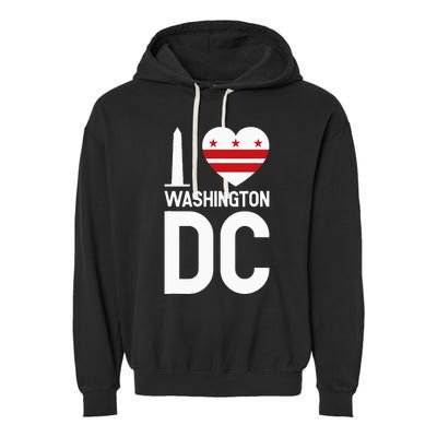 I Love Washington DC Garment-Dyed Fleece Hoodie