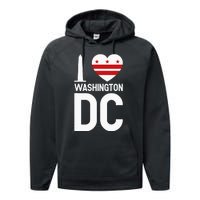 I Love Washington DC Performance Fleece Hoodie