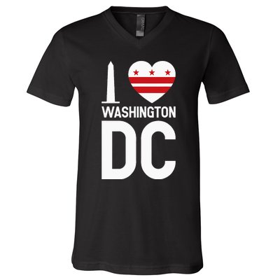 I Love Washington DC V-Neck T-Shirt