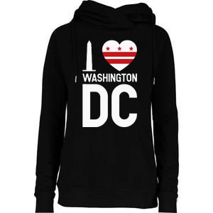 I Love Washington DC Womens Funnel Neck Pullover Hood