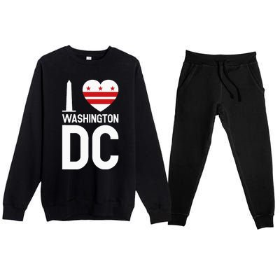 I Love Washington DC Premium Crewneck Sweatsuit Set