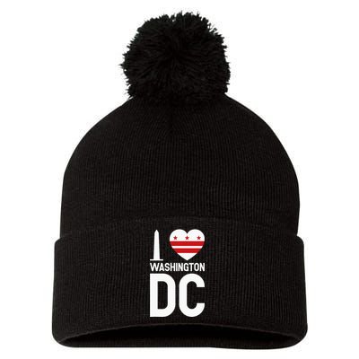 I Love Washington DC Pom Pom 12in Knit Beanie