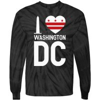 I Love Washington DC Tie-Dye Long Sleeve Shirt