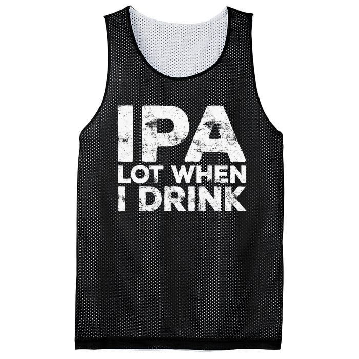 Ipa Lot When I Drink Beer Lover Mesh Reversible Basketball Jersey Tank