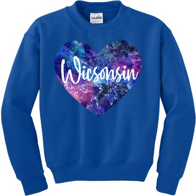 I Love Wisconsin Usa Great Gift Kids Sweatshirt