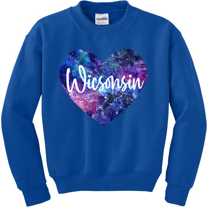 I Love Wisconsin Usa Great Gift Kids Sweatshirt