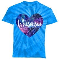 I Love Wisconsin Usa Great Gift Kids Tie-Dye T-Shirt