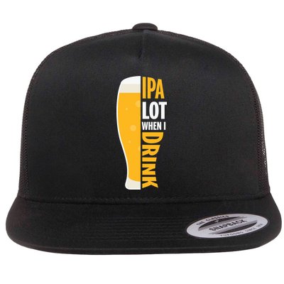 IPA Lot When I Drink Beer Lover Drinking Team Beer Gift Flat Bill Trucker Hat
