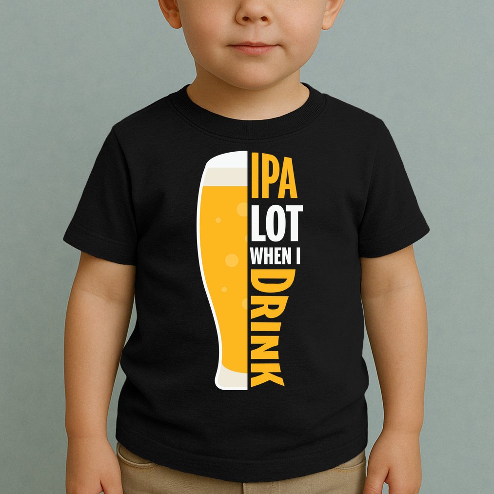 IPA Lot When I Drink Beer Lover Drinking Team Beer Gift Toddler T-Shirt