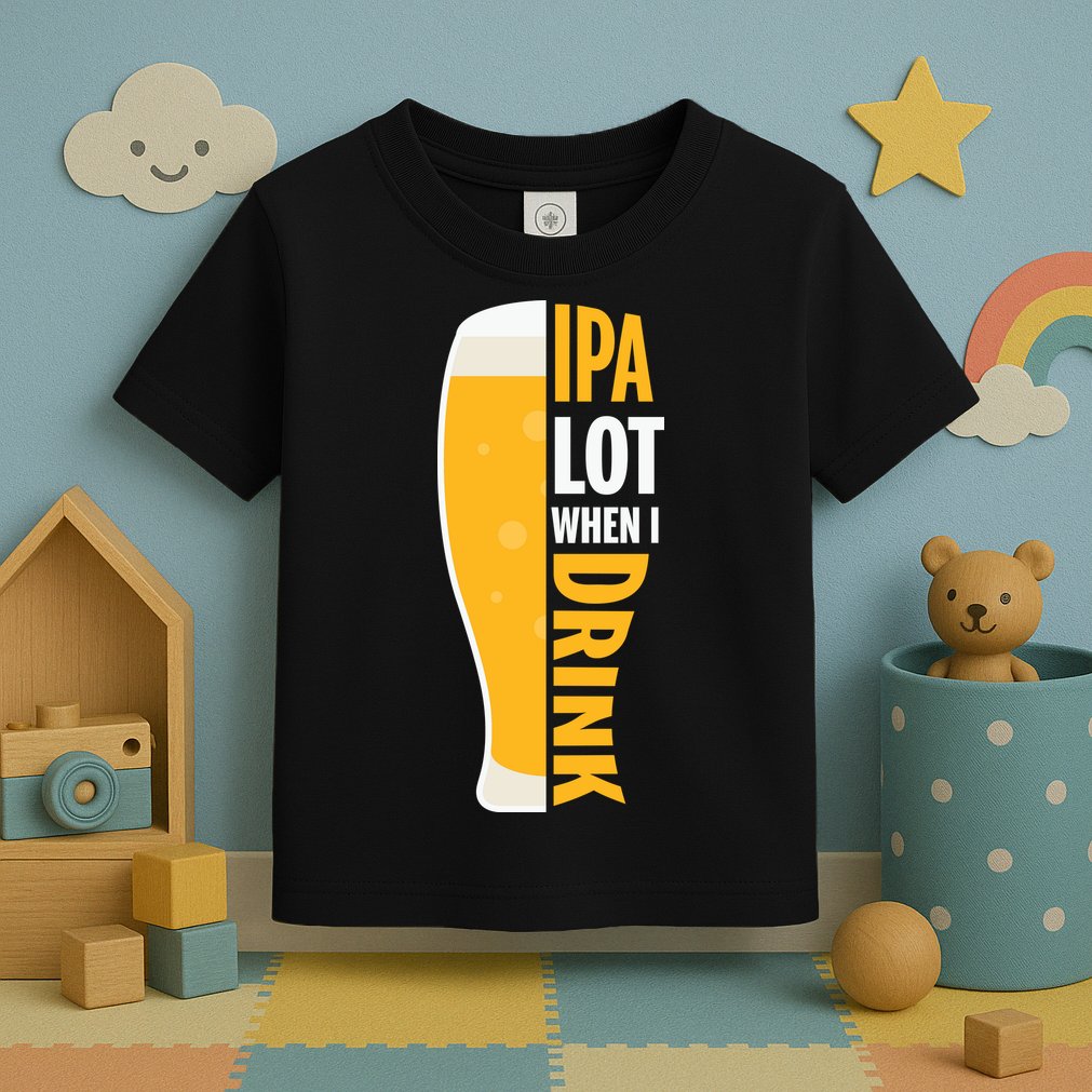 IPA Lot When I Drink Beer Lover Drinking Team Beer Gift Toddler T-Shirt