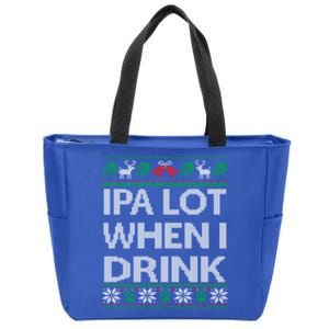 Ipa Lot When I Ugly Christmas Craft Beer Er Gift Zip Tote Bag